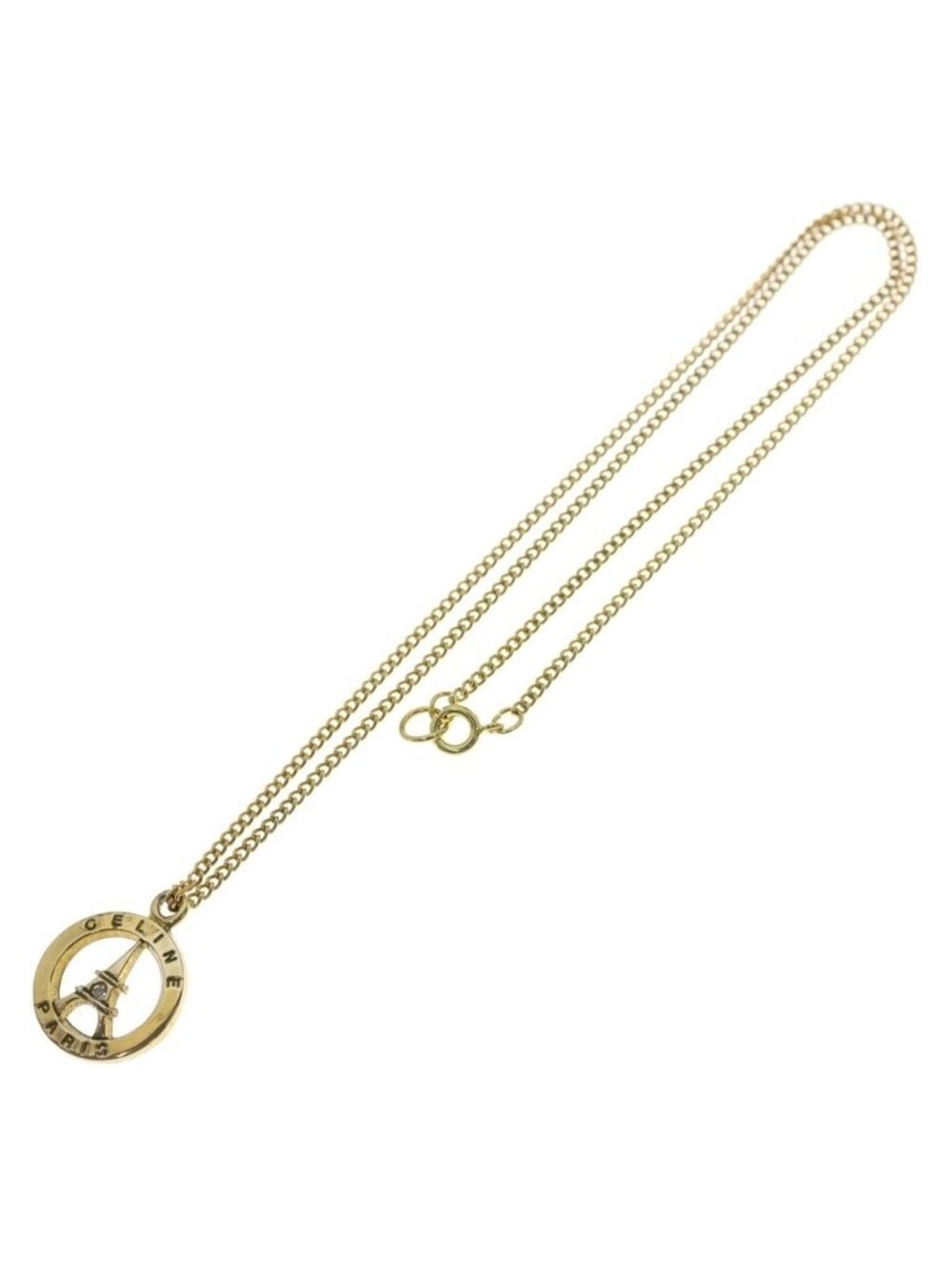 Celine Eiffel Tower Necklace Gold - Picture 2 of 6